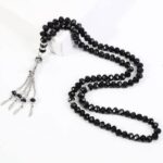 Black Crystal Chain Tajbeeh | 100 Beads